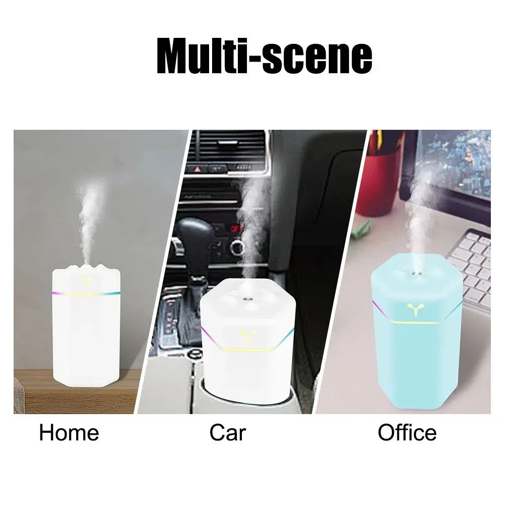 6Y Electric Air Humidifier with Colorful Night Light For Home Car Cool Mist Sprayer Portable USB Aroma Diffuser