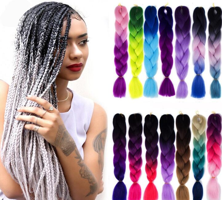 Africa Dreadlocks Ombre Small Braids Colorful Hair Wigs for Black Girl