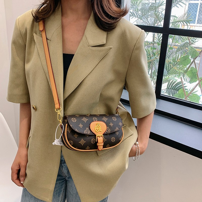 YYNW&QE-1 Luxury Vintage Print Small Fragrance Cross-body Lady Shoulder Handbag