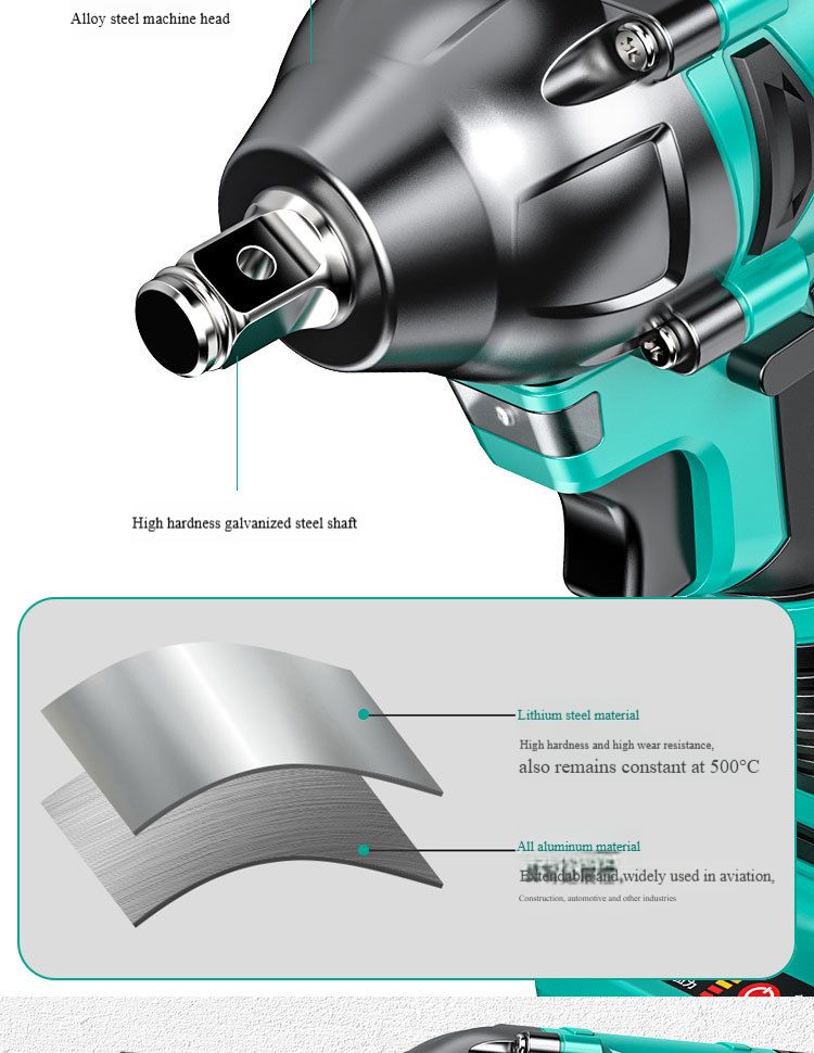 Electric wrench large torque multi-function brushless rechargeable impact lithium battery rack worker air cannon universal Dayi model
