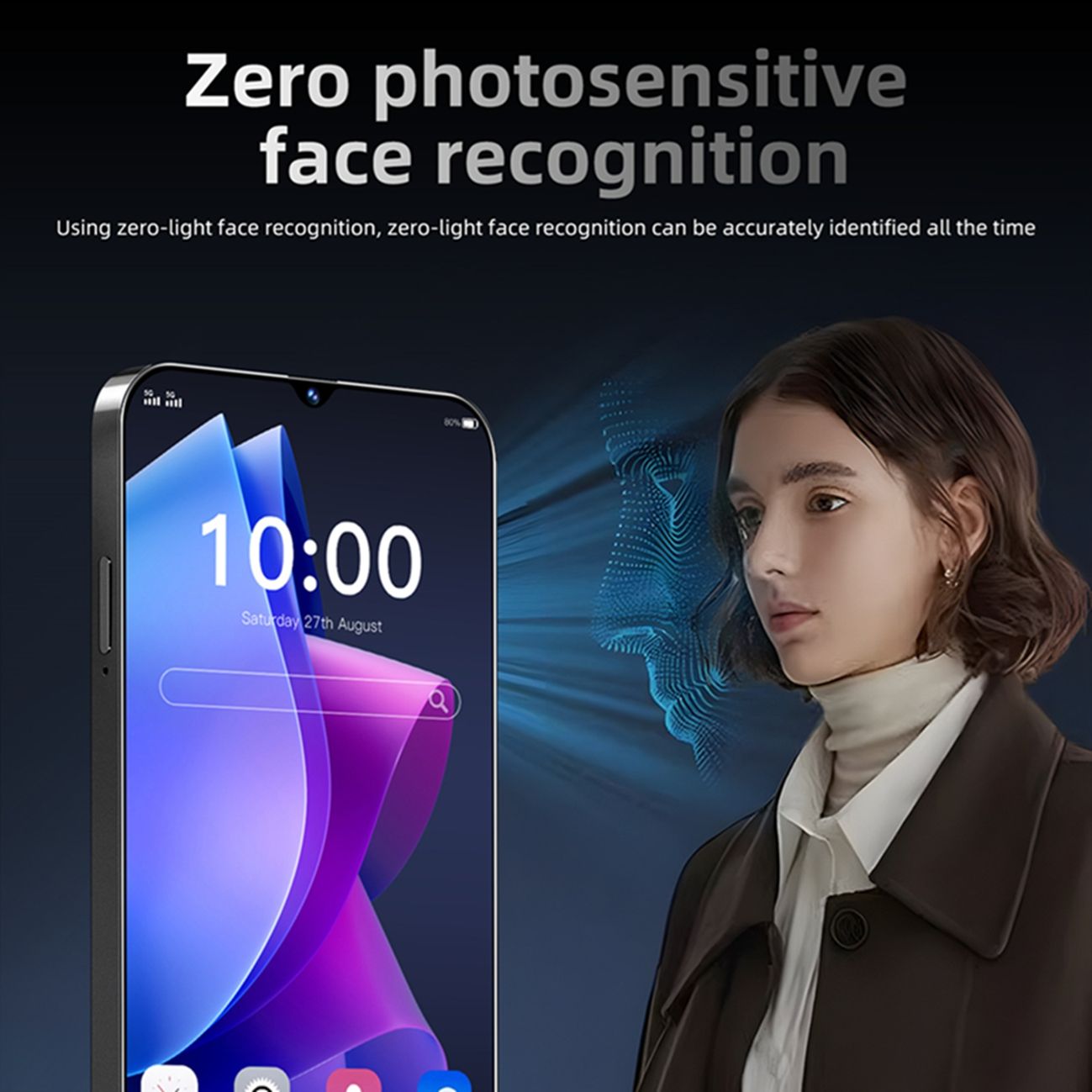 New cross-border phone Spark20 Pro Android 16+1T intelligent 6.8-inch large screen phone (explosive model)