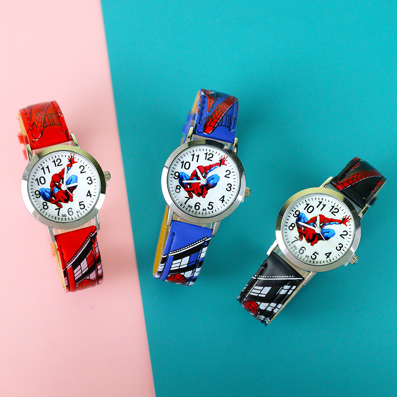 Cartoon Kids Watches 30M Waterproof Cool Pattern Leather Strap Children Wristwatch Boys Babys Gift Montre Enfant 2021