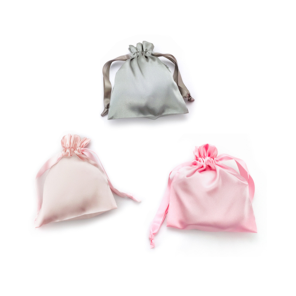 budai 001 16.5x13.2cm Satin Gift Bags with Drawstring, Party Favor Bags, Silk Jewelry Bags, Fabric Cloth Drawstring Pouch Bags,Christmas Gift Bags
