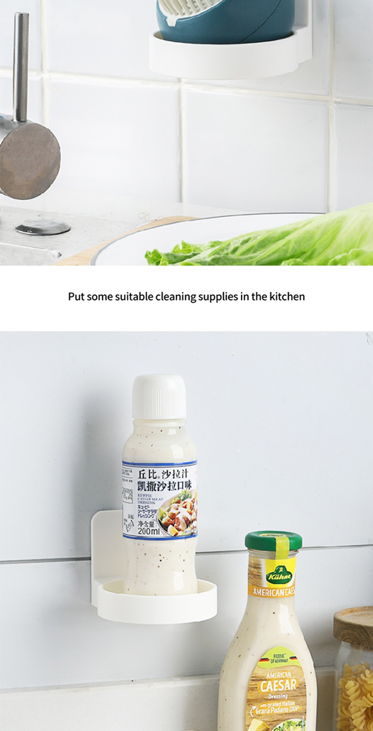 114978 Bathroom Non-Perforated Racks Ttrigger liquid Suction Device Hanger Hanging Wall-Mounted Hand Sanitizer lifting Rack Bottle Rack