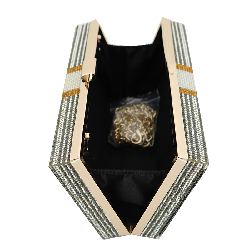 Fashion Diamond Bling Women Evening Bag Day Clutches Lady Shoulder Purse Dollar Money Handbag for Party