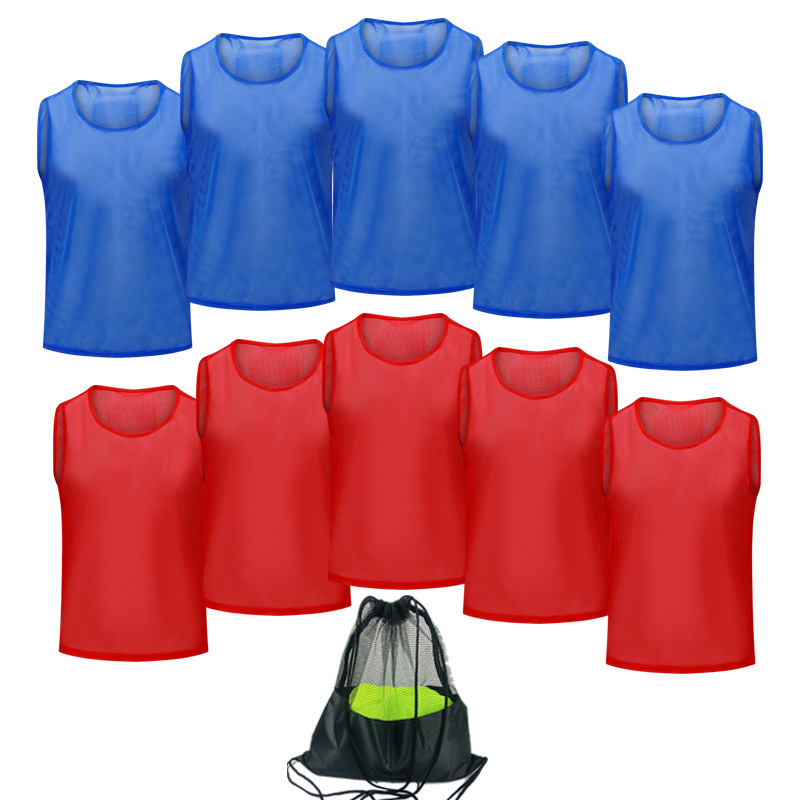 Football Vest Jerseys Sports Training BIBS Mesh Vests Loose Basketball Cricket Soccer Volleyball Rugby Team Sports Accessories