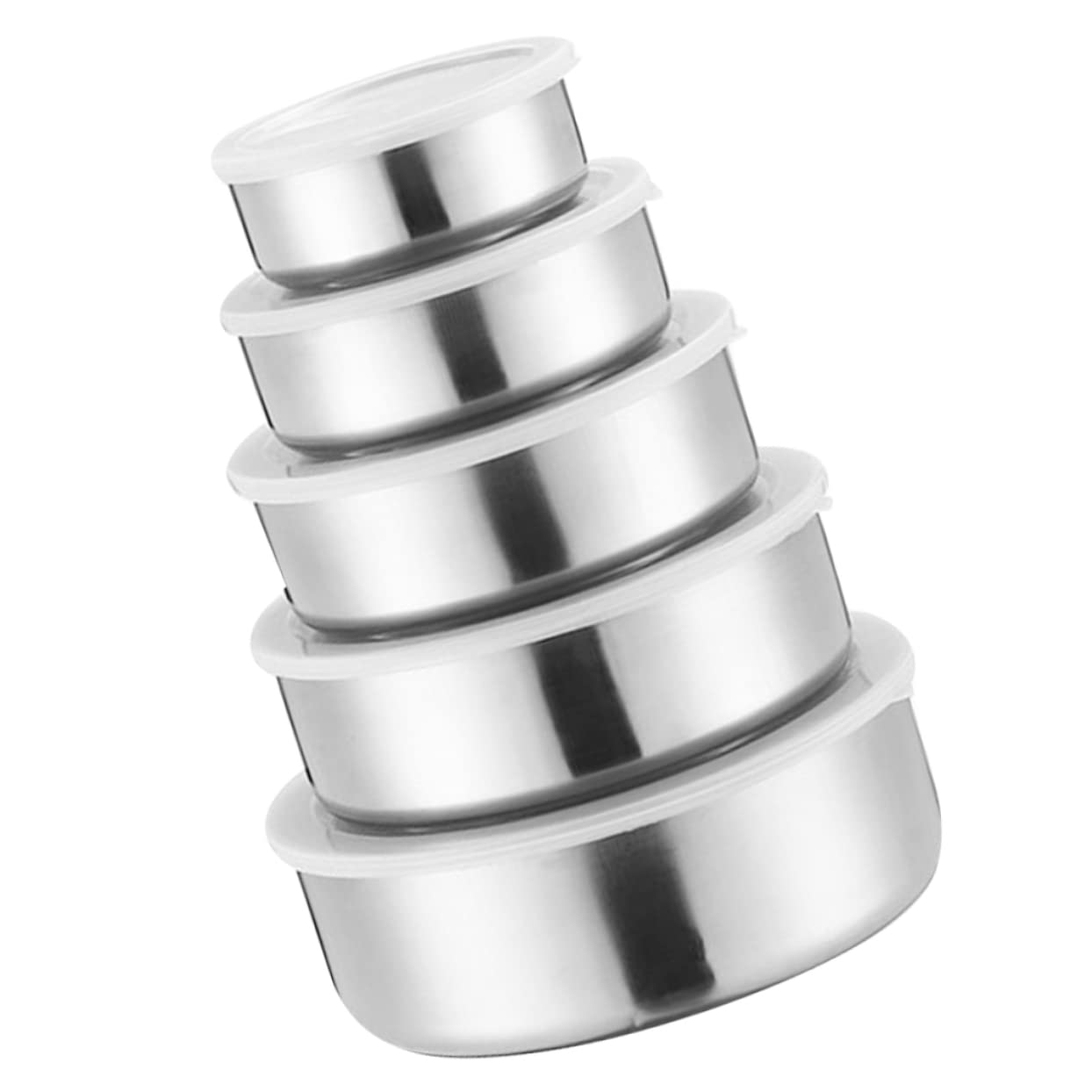 10 Pcs Stainless Steel Round Sealing Bowls with Lids Reusable Food Storage Containers for Meal Prep Airtight Preservation Ideal for Leftovers Snacks and More