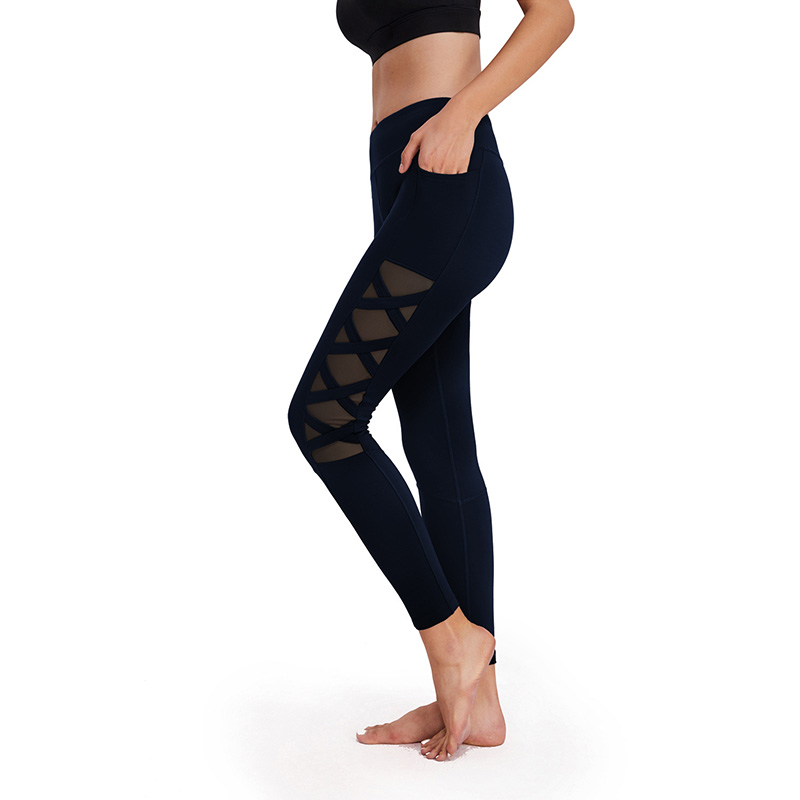 Mesh High Waist Sportswear Yoga Tights Women Gym Leggings
