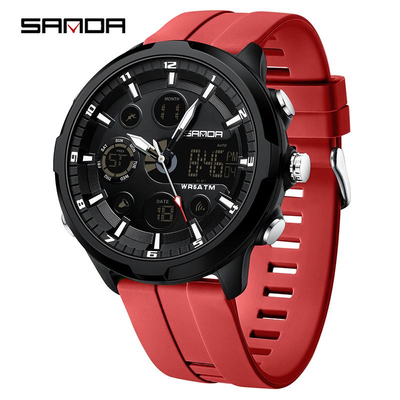 Sunda watches new electronic men's watch fashion casual watch Korean version waterproof luminous alarm clock multi-functional watch