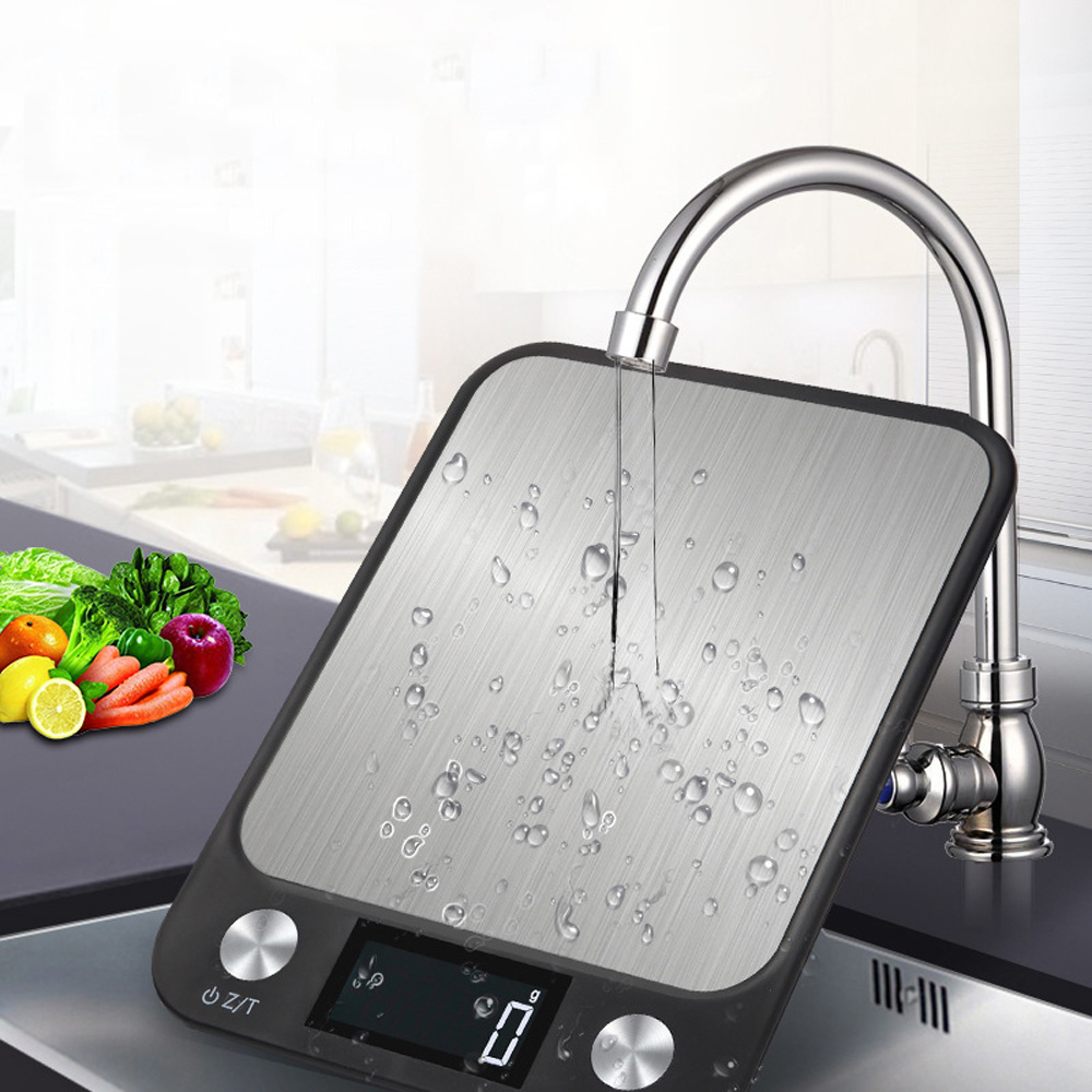 CX-2018 Kitchen Scale 15Kg/1g Weighing Food Coffee Balance Smart Electronic Digital Scales Stainless Steel Design for Cooking and Baking