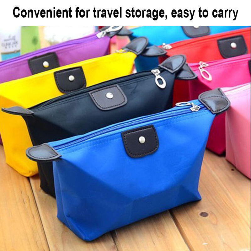 001 Travel Storage Bag Folding Waterproof Dumpling Shape Makeup Bag Travel Cosmetics Toiletrie