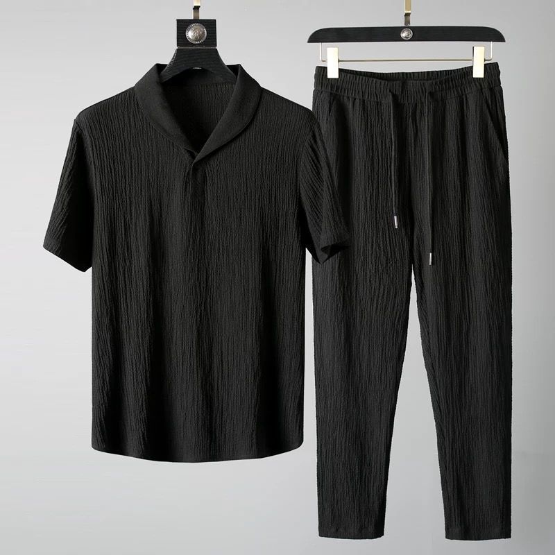 776507 Men Jogging Suit with Top and Pants Sportswear Athletic Track Suit for Man Summer Shorts Trousers Two Piece Wear Fashion Clothes