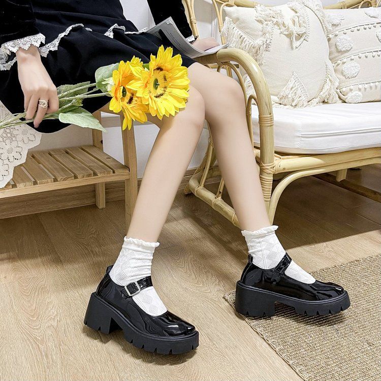 Women's Platform Shoes Spring Autumn Thick-soled Shoes Slip-on Loafers Fashion Women Shoes