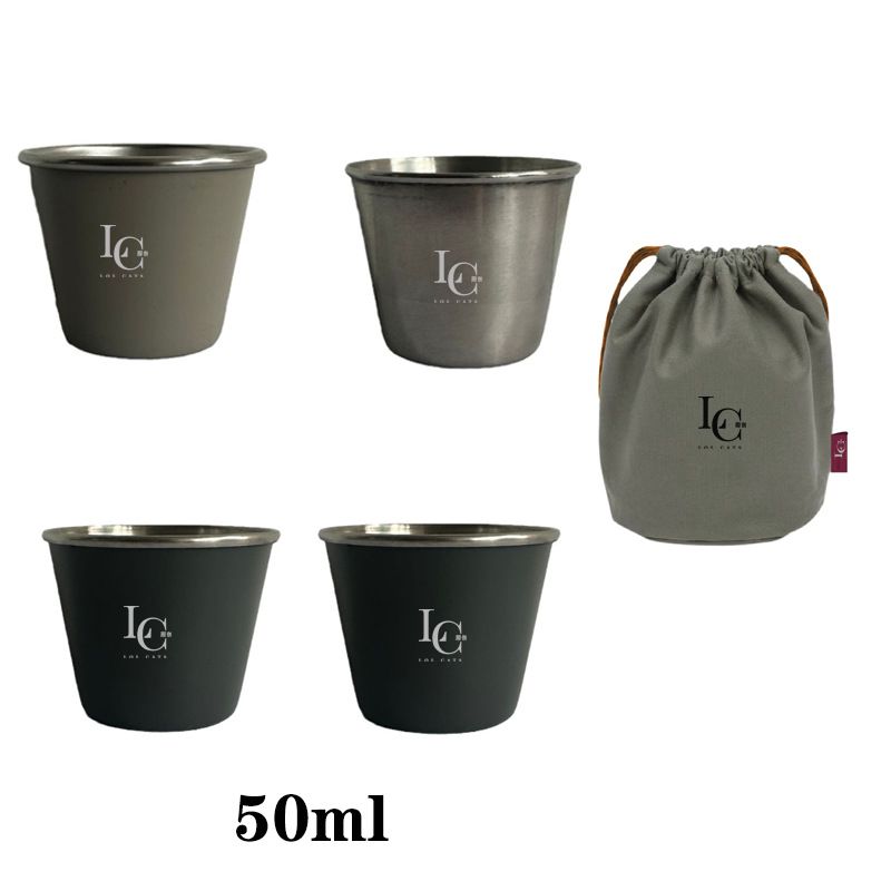 Xiaomi - style 304 stainless - steel camping coffee and beer cup set, travel - portable, suitable for camping, with a drop - resistant water cup