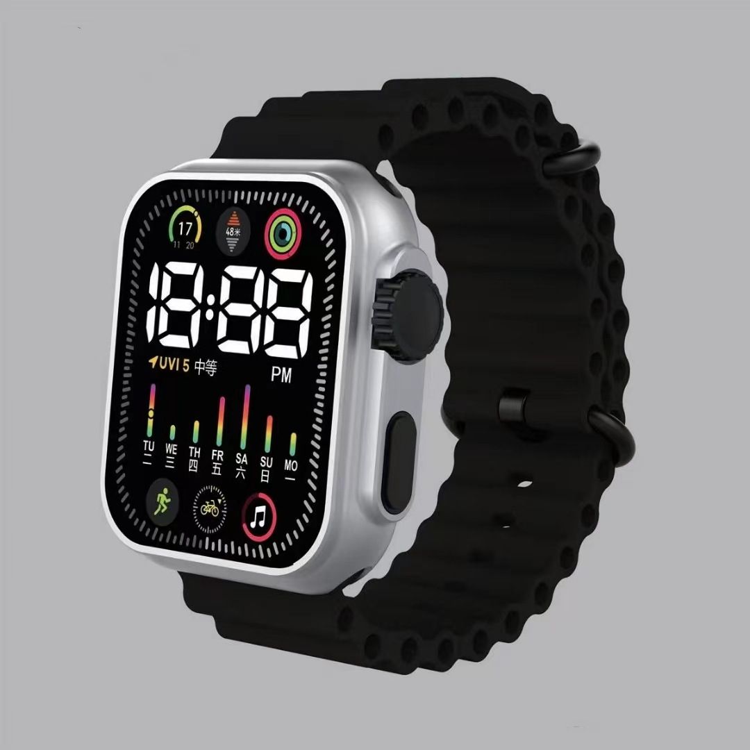 LED electronic watch P7 ocean belt fashionable digital sports electronic watch CRRSHOP men women wrist watch