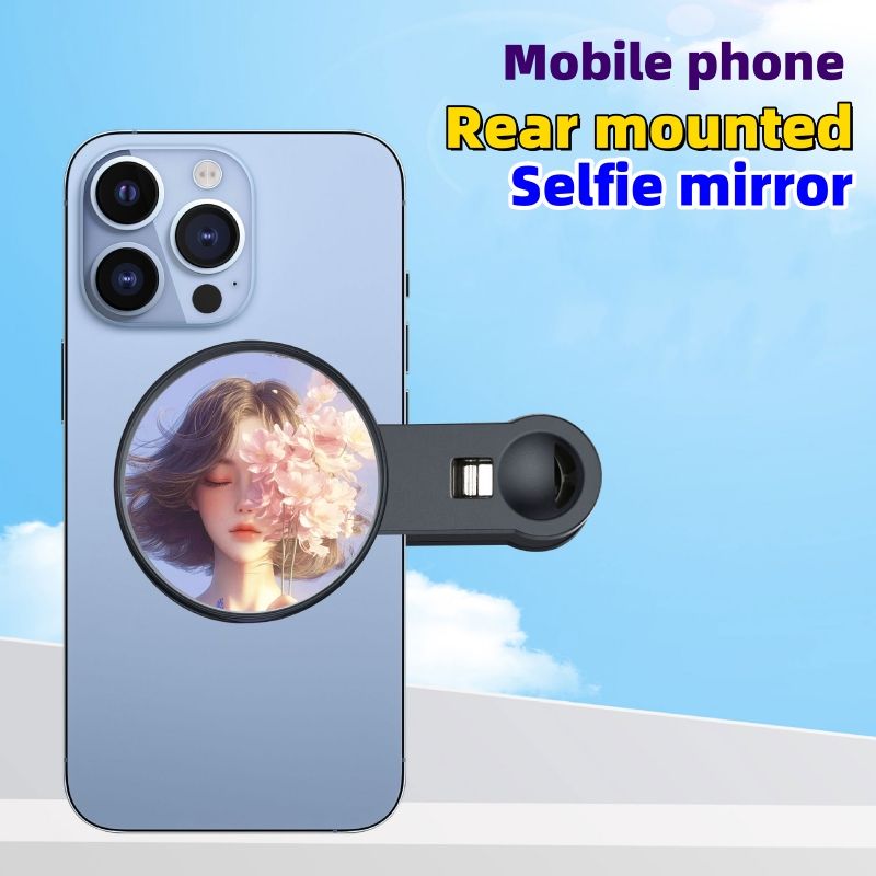 Mobile phone rear camera high-definition reflective selfie mirror CRRSHOP Universal Lens clip free shipping Integrated selfie mirror