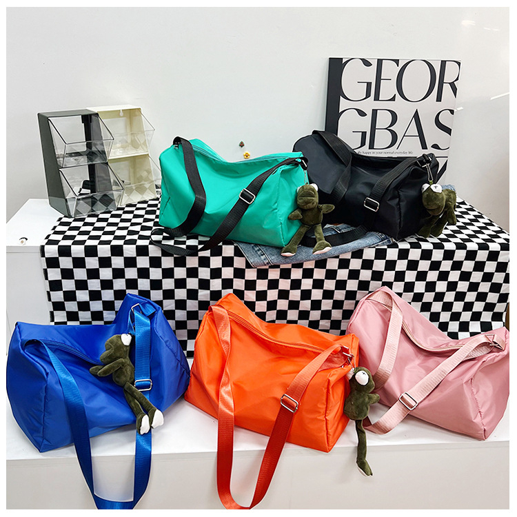 Shoulder bag CRRshop free shipping hot sale bags female male new simple solid color single shoulder diagonal span bag casual nylon cloth bag men's and women's large capacity fashion bags waterproof mother bag