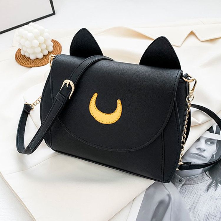 RJ Cat satchel Designer Cat Purses Pu Leather Gothic Purse, Cosplay Moon Sailor Bag Handbags Shoulder Bags for women
