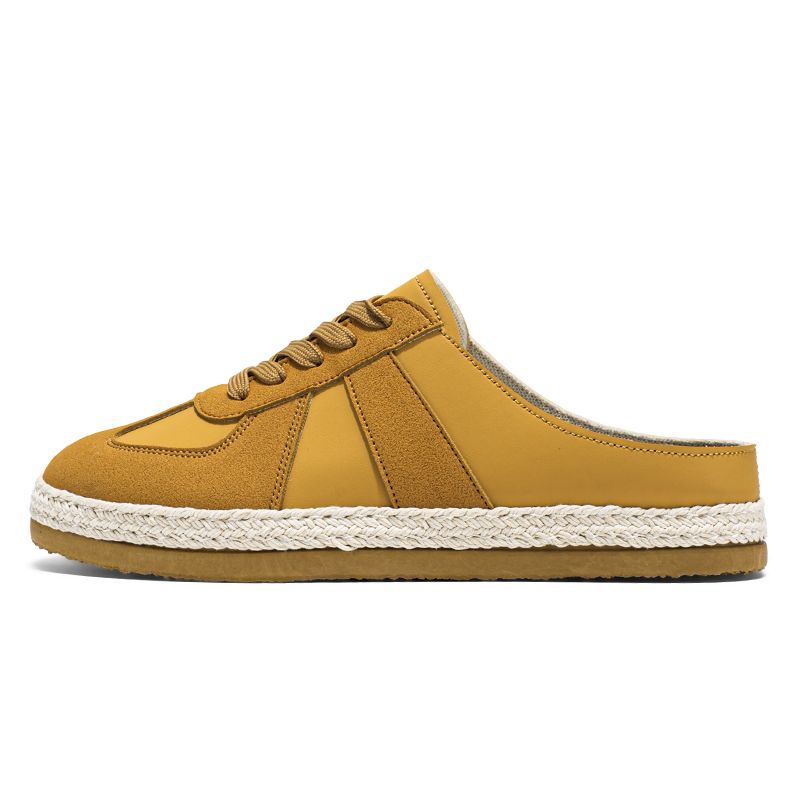 Youth Men Breathable Leather Shoes Man Fashion Casual Flats Loafers Male Leisure Daily Slip On Footwears For BlackBrown Yellow