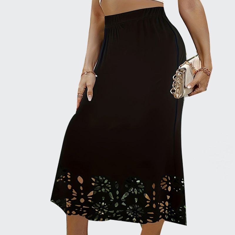 DPH2312080 Women Pencil Skirt Bodycon Skirt Office Female Slim Knee Length High Waist Stretch Sexy Pencil Skirts Jupe Femme Hollow Out 2025