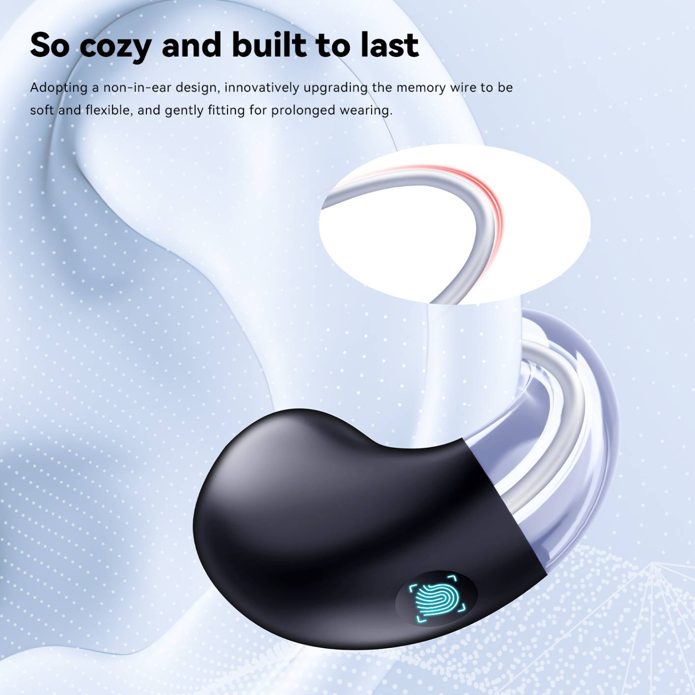 YYK-Q92 Wireless Ear Clip Bone Conduction Headphones Waterproof Bluetooth Open Ear Earbuds Cycling Earpiece Noise Canceling Headset Sports Bluetooth 5.0 Earphones Headset for Driving