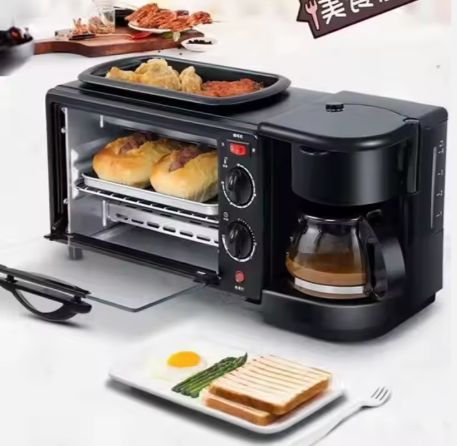 High Efficiency Electric Bread Beach Mini Multi-Function Bread Sandwich Grill Breakfast Maker Machine 3 in 1 Breakfast Makers 12L 