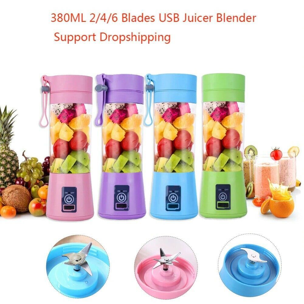 Portable Blender Compact Rechargeable Wireless Juicer Cup with Sharp Purple