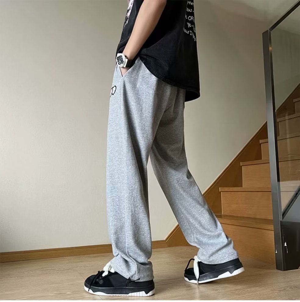 XWP T71 Men's Summer Versatile Straight Leg Sports Pants Solid Color Loose Casual Pants