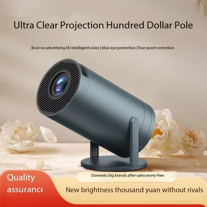 Mini Projector,Smart Projector,4K Projector with Wifi 6 and Bluetooth 5,Portable Projector with Android 11, Automatic Keystone Correction,180 Degree,130 Inch Display