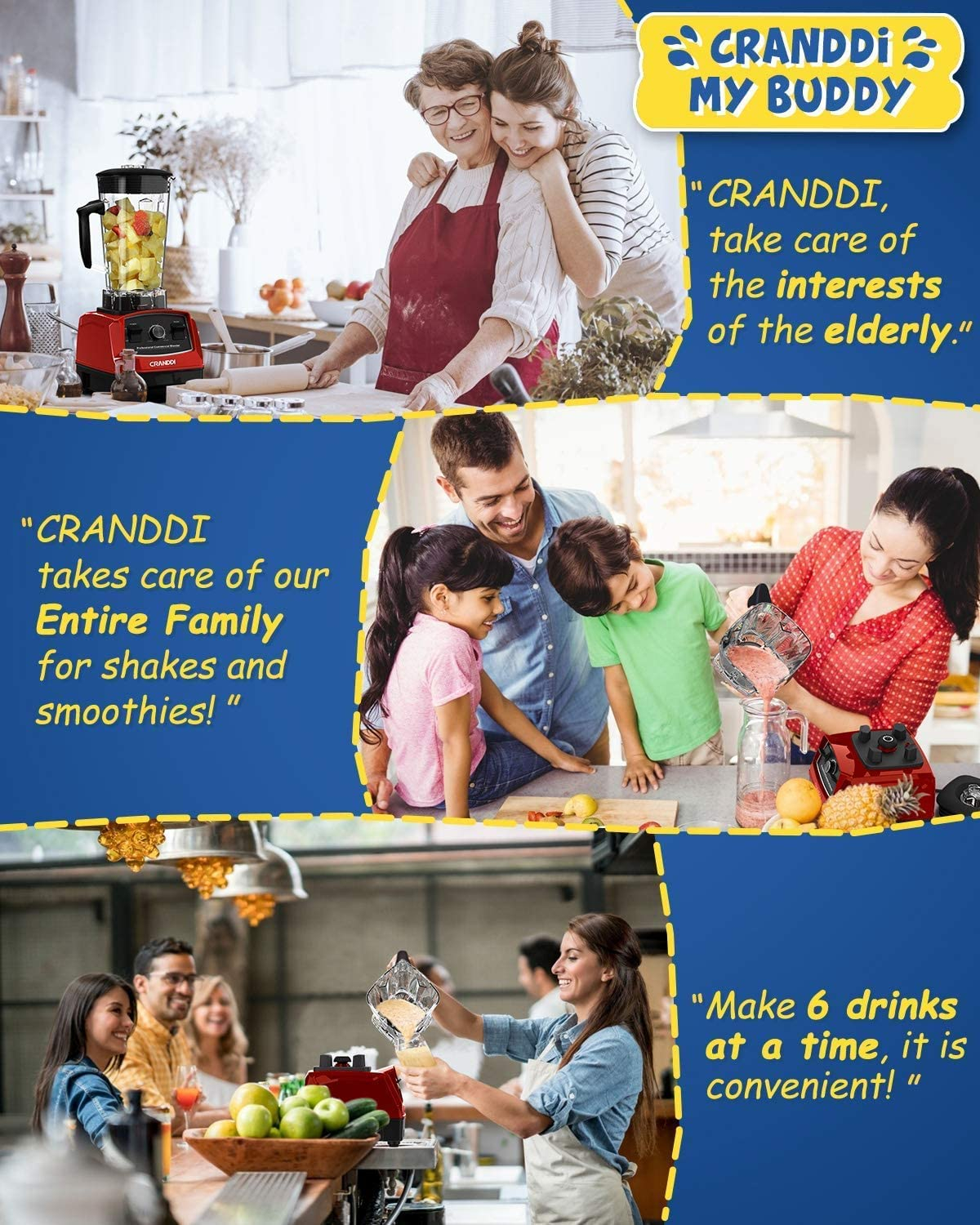 Cozy Cottage Wall breaker meat grinder Blender for Kitchen Professional Cooking Blender, Versatile Kitchen Appliance BPA-Free Blender Carafe - Speed Blender Soymilk Grain Grind Makerfor Shakes and Smoothies, Nut Butters, Soups, Dips, Hummus 2L
