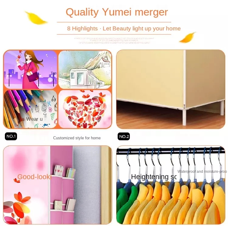 DIY Wardrobe Large Capacity Assemble Closets Portable Home Storage Clothes Organizer Closet