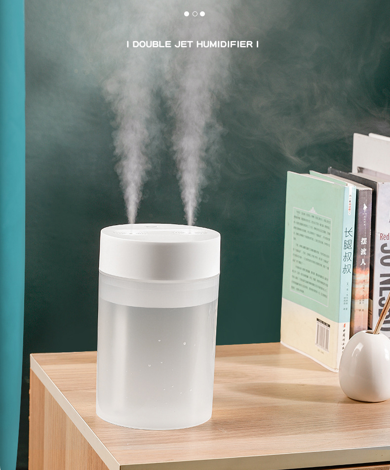 1.6L Air Humidifier Single Nozzle, USB Power Supply, Suitable for Study Room, Bedroom, Baby Room, Office, Car, With 7 Color LED, Air Humidifier, Can Be Used for Facial Moisturizing
