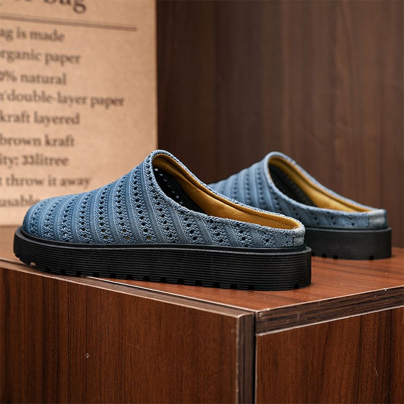 Youth Men Breathable Mesh Shoes Man Fashion Casual Flats Loafers Male Leisure Daily Slip On Footwears For Black