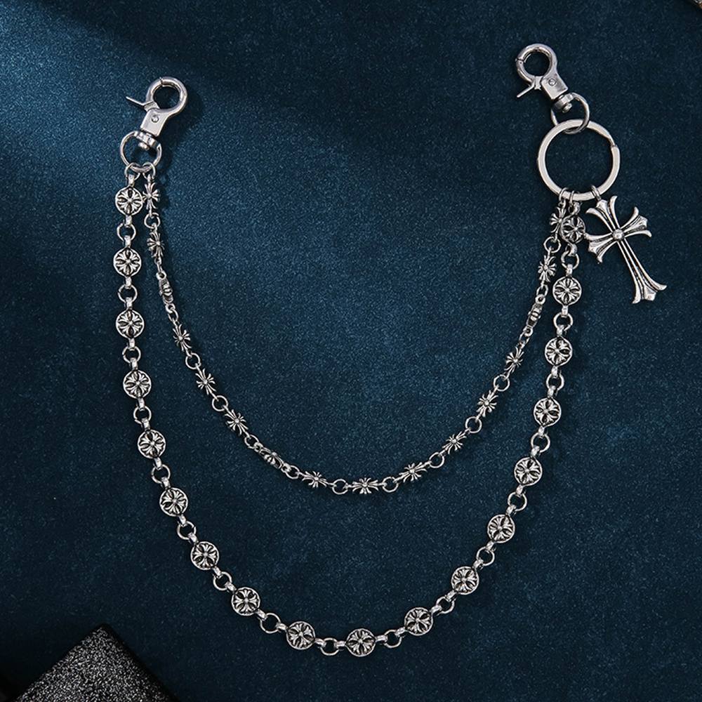 Crodo element pants chain bag hanging chain sword round bead cross waist chain lobster buckle pendant jeans chain