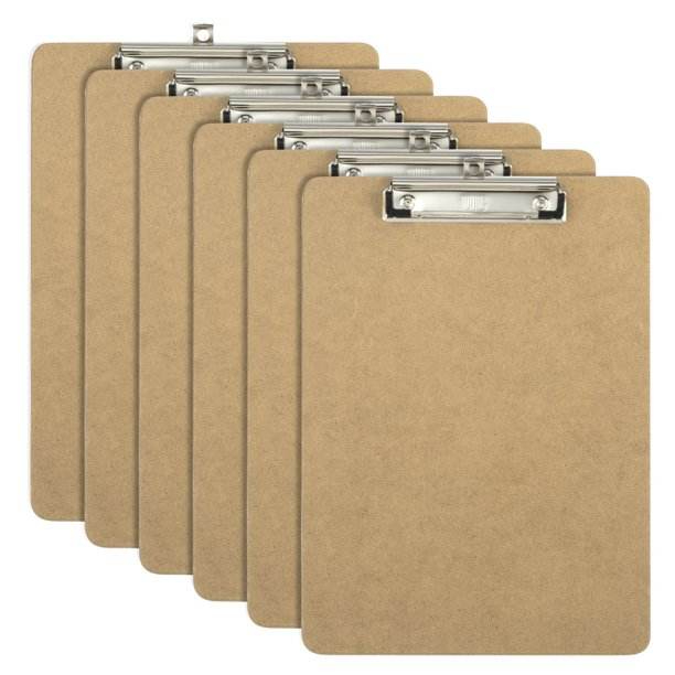 Standard Size MDF Recycled Wood Clipboards Low Profile Clip Handboard