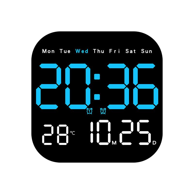 Multifunctional clock LED electronic clock living room fresh wall clock can be hung or stood dual-purpose clock