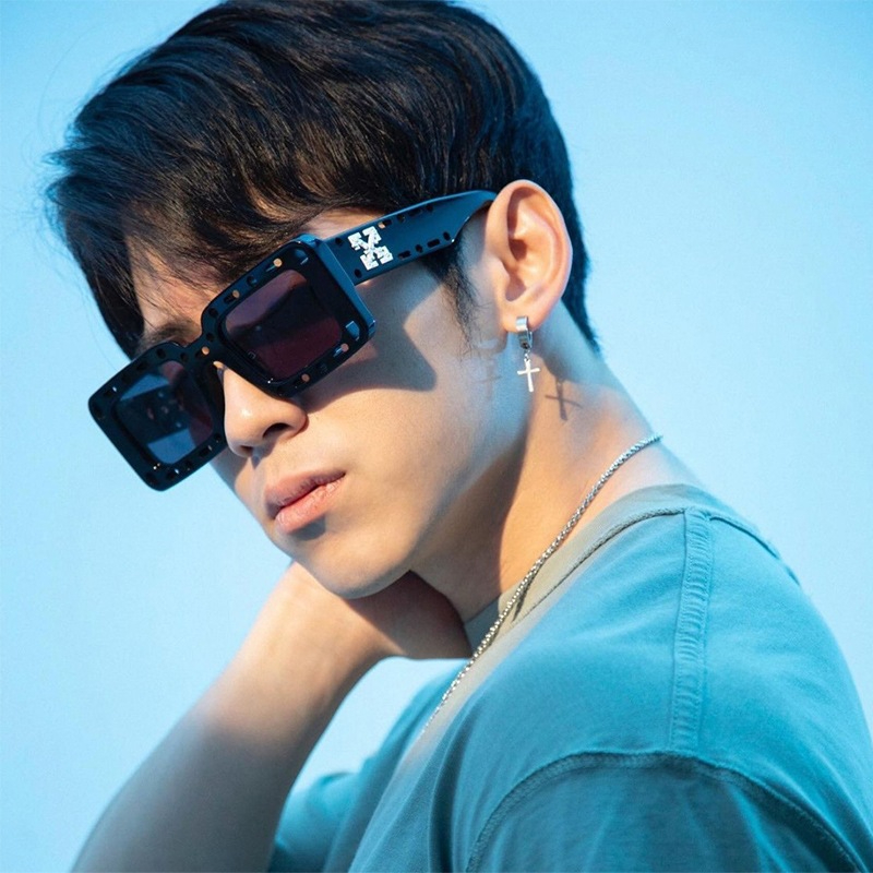 3649 Square Sunglasses Men Luxury Brand Designer Women Eyeglasses Hollow Out Wide Legs Retro Unisex UV400 