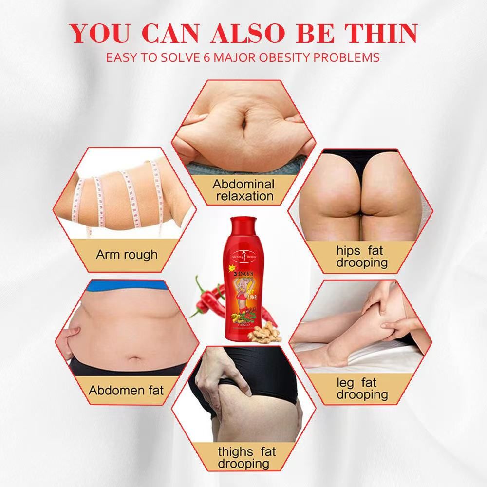 3 Days Green Tea Coffee Pepper Slimming Cream Gel Fat Burner Fast Weight Loss Anti Fat Burning Cream 200ml
