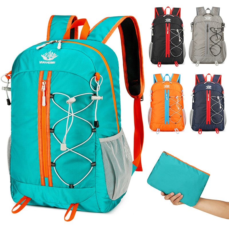 HNHM529 Outdoor Fold-able Hiking Backpack Water Resistant Lightweight Pack-able Folding Sports Travel Backpack for Men and Women