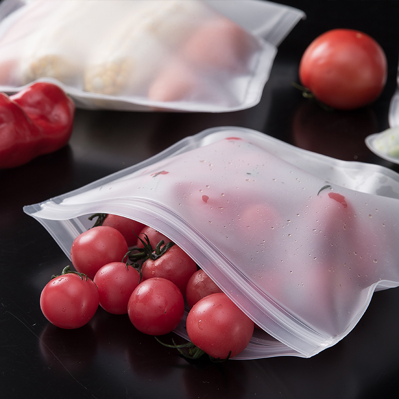 C2101 EVA Food Storage Saran Wrap Leakproof Containers Reusable Plastic Bag Stand Up Zip Shut Fresh Bag Wrap for Refrigerator Food Bag
