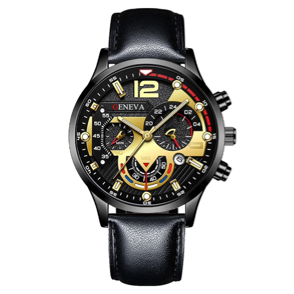 Popular men's watches, fashion calendar, six pin belt watch, quartz watch, men's watch, sports luminous watch, wholesale