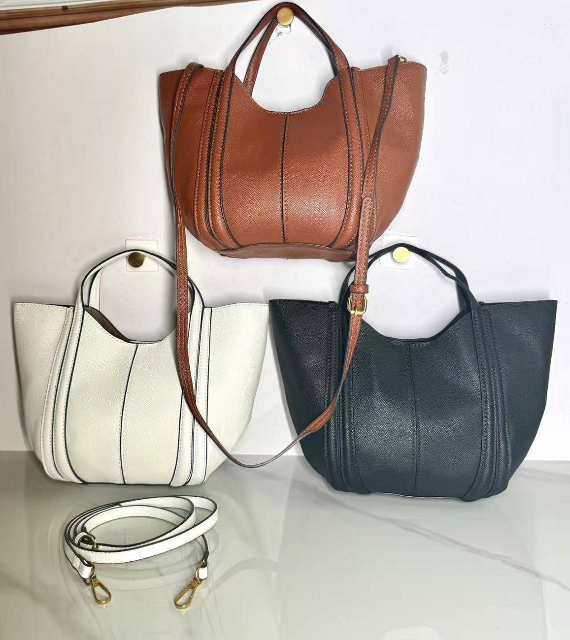 Women Textured Bucket Bag, Simple Versatile Basket‑Style Handbag, Fashion Shoulder Crossbody Purse for Ladies Daily Outing

