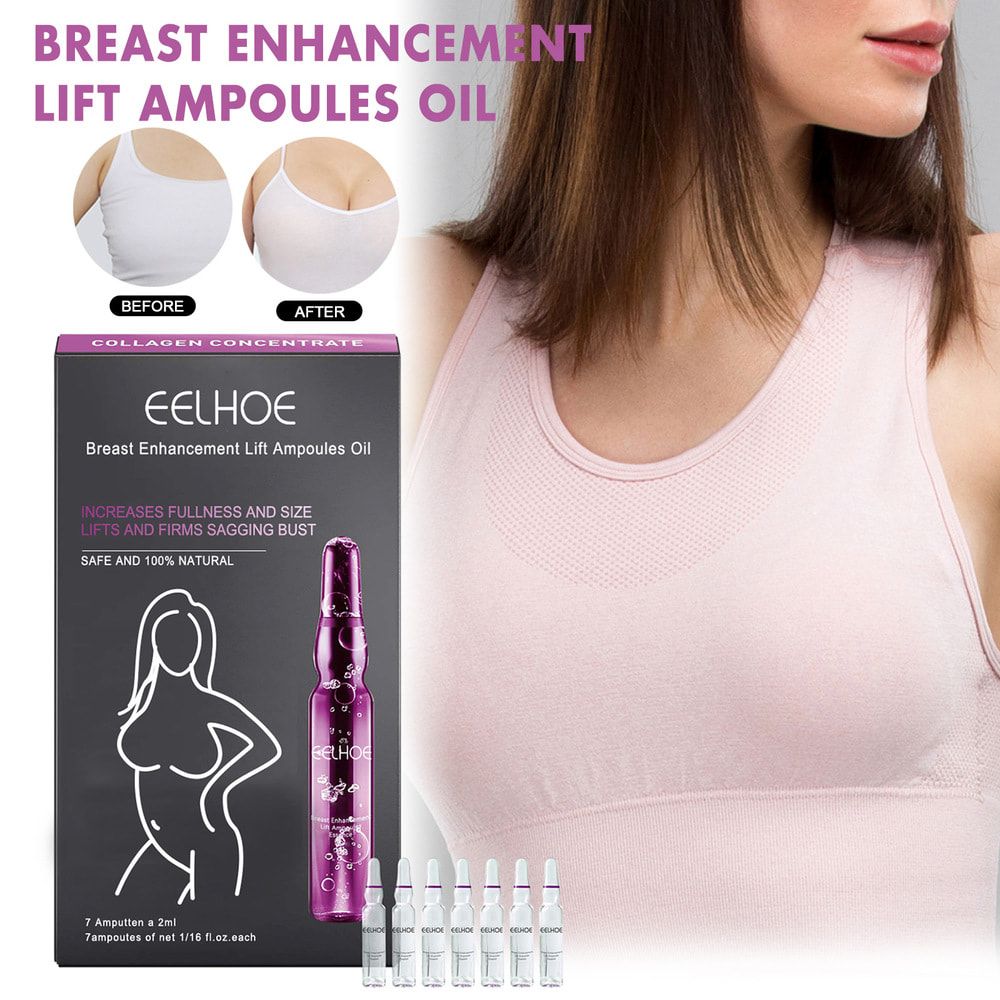 EELHOE Breast Enhancement Lift Ampoules Oil, Fast Firming Plumping Growth Enlargement Massage Boobs Oil Bigger Breast Beauty Body Care Ampoule