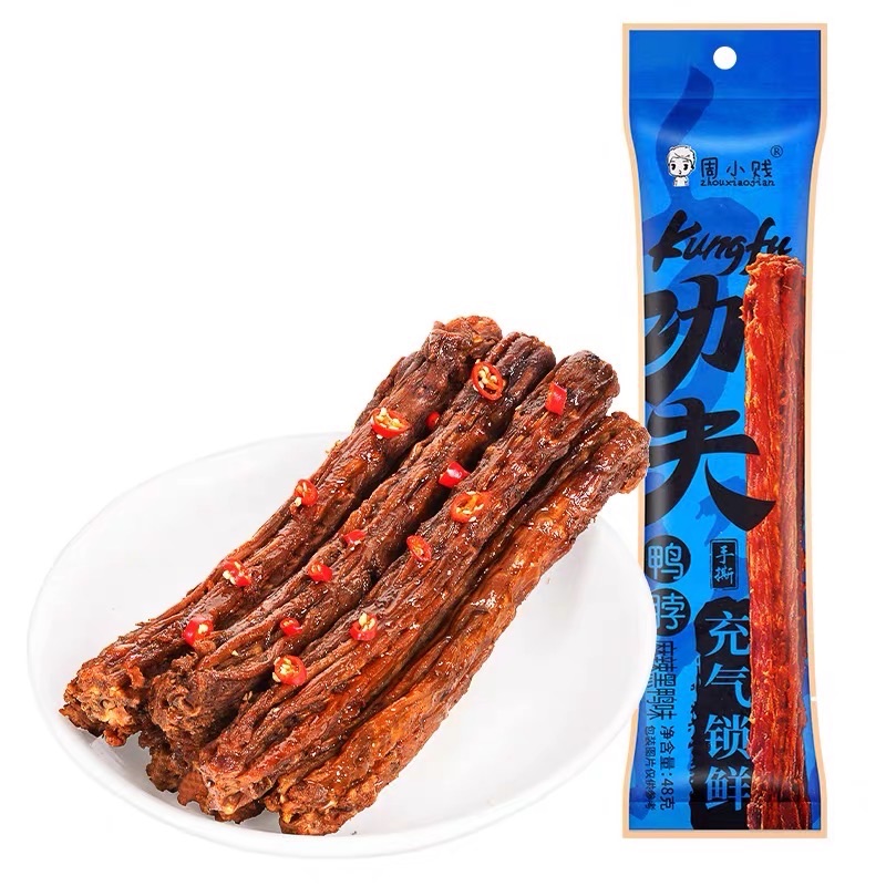 Duck neck whole, air dried, hand torn duck neck for carnivorous snacks, internet famous food, casual snacksma la 