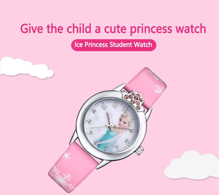 Children's Cartoon Watch Elsa Princess Kids Wrist Watches Quartz Clock For Girls Boys Gifts Child Relogios Reloj Zegarek Enfant