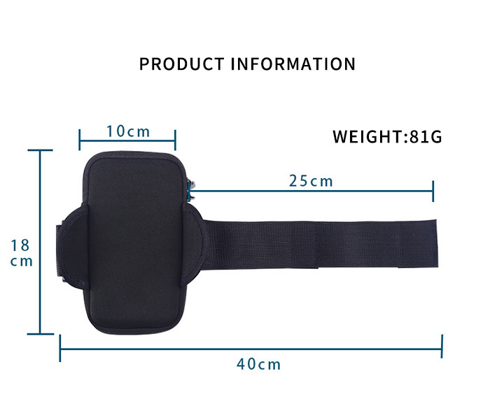 Universal Sports Arm Bag Exercise Workout Running Gym Armbands Phone Holder Pouch Case with Earphone Hole for 6.35'' Phone