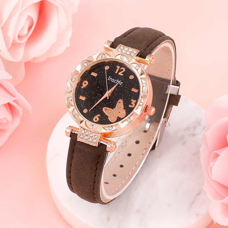 SW1382 women's watch set butterfly starry sky design fashion girls watch  bracelet set