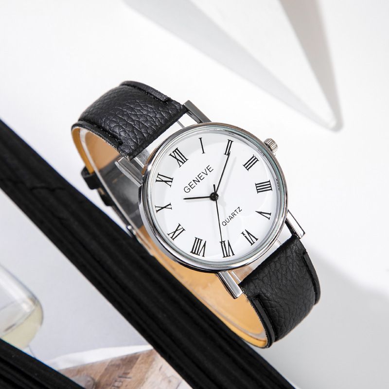 Roman numeral face men's student business casual fashion trend gift watch
商务男士手表