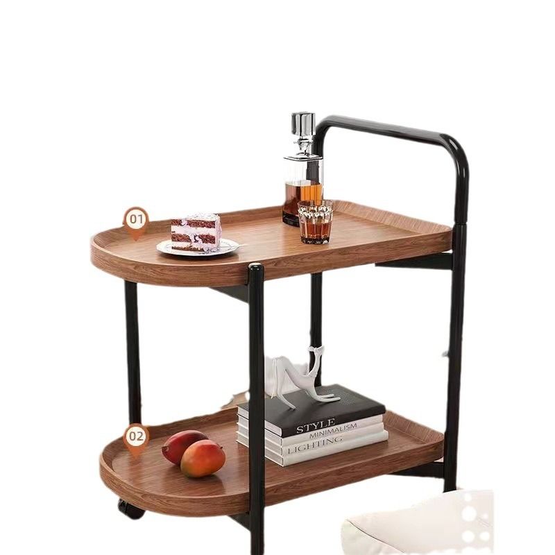 Mobile Coffee Table Small Cart Living Room Sofa Mini Table Storage Rack with Wheels Nordic Dining Cart