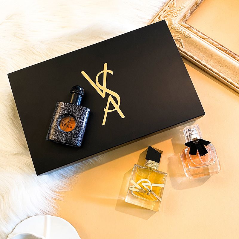 Flower Story Women's Perfume Gift Set Liberty Water Black Opium Reverse Paris Perfume Three-piece Se